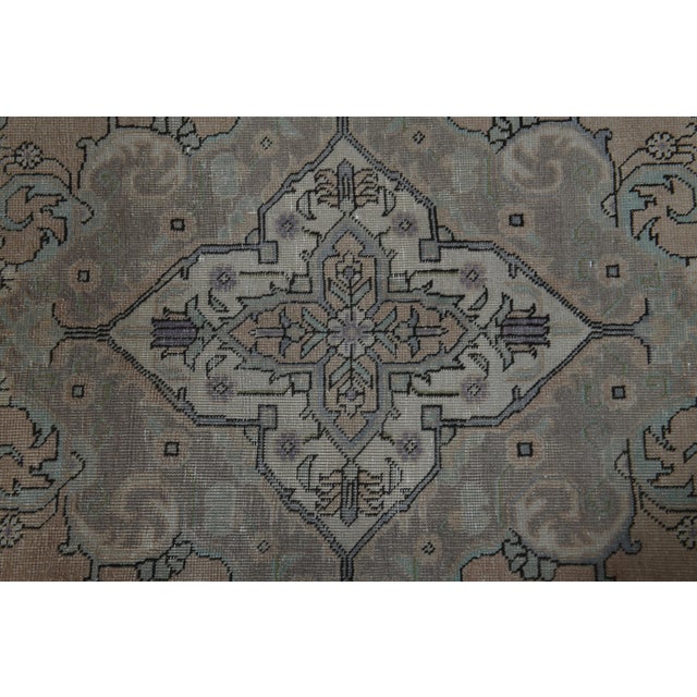 1970s Vintage Persian Handmade Wool Cotton Orange Area Rug For Sale - Image 10 of 11