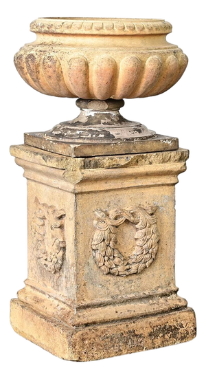 English 19th Century Doulton Campania Urn on Pedestal