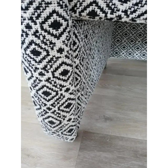 Modern Custom Made Modern Sleek Black White Diamond 3 Seat Sofa by Jorge Pensi For Sale - Image 3 of 9