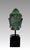 Boho Chic South East Asian Buddha Head Mounted on Square Black Pedestal For Sale - Image 3 of 11