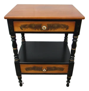 1980s Hitchcock Farmhouse Nightstand Table Nice