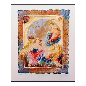 Roy Tonkin "Les Amauts II" Hand Signed Abstract Figurative Etching