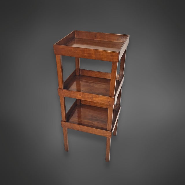 Biedermeier Tiered Serving Tray in Wild Cherry Wood, Germany, 1825 For Sale - Image 9 of 9