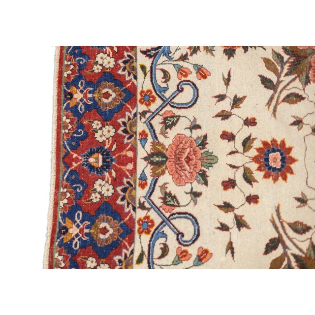 Textile Antique Persian Isfahan Rug 5'0" X 7'6'' For Sale - Image 7 of 12