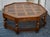 Brown Baker Oak and Burl Coffee Table Vintage Jacobean Style Octagonal For Sale - Image 8 of 13