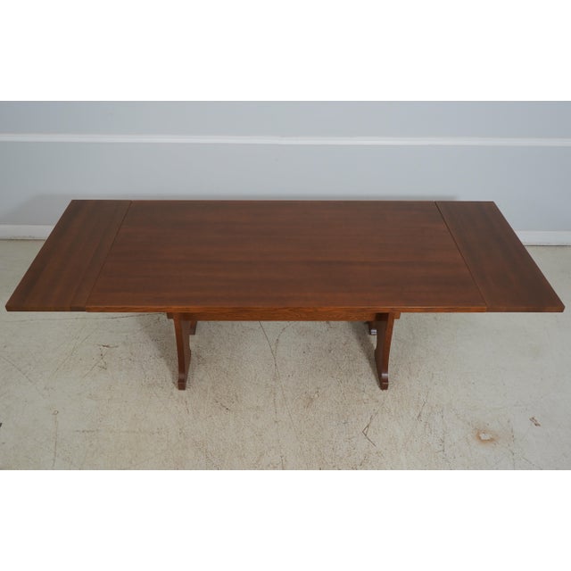 Brown Stickley Mission Oak Arts & Crafts Dining Room Table For Sale - Image 8 of 12