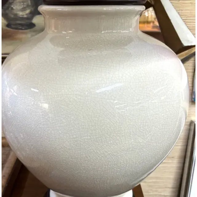 Mid 20th Century Mid Century Asian Ginger Jar Lamp For Sale - Image 5 of 6