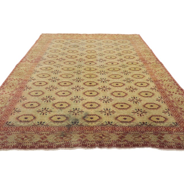 Rustic Vintage Turkish Sivas Rug - 04'08 X 07'00 For Sale - Image 3 of 9