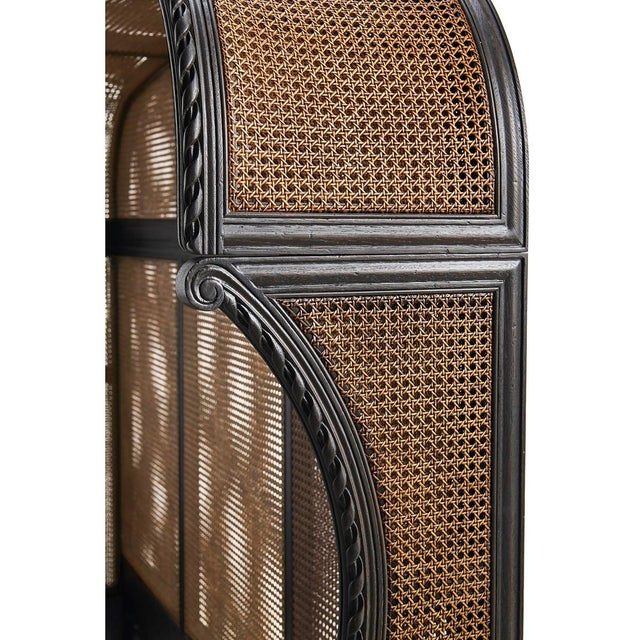 Wood French Caned King Bed For Sale - Image 7 of 12