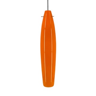 Hanging Lamp in Orange Murano Glass by Alessandro Pianon for Vistosi, 1960s For Sale
