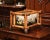 French Early 20th Century French Bamboo Jardinière With Hand-Painted Floral Panels For Sale - Image 3 of 12