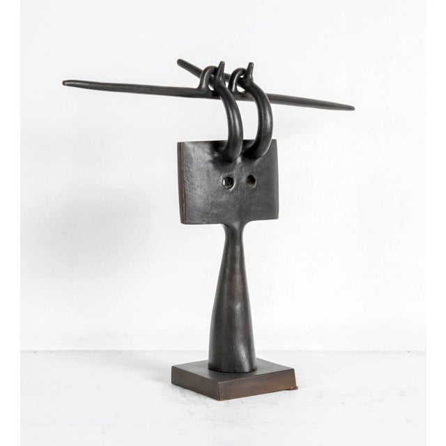Metal Bronze Sculpture by Victor Roman, 1970s For Sale - Image 7 of 8