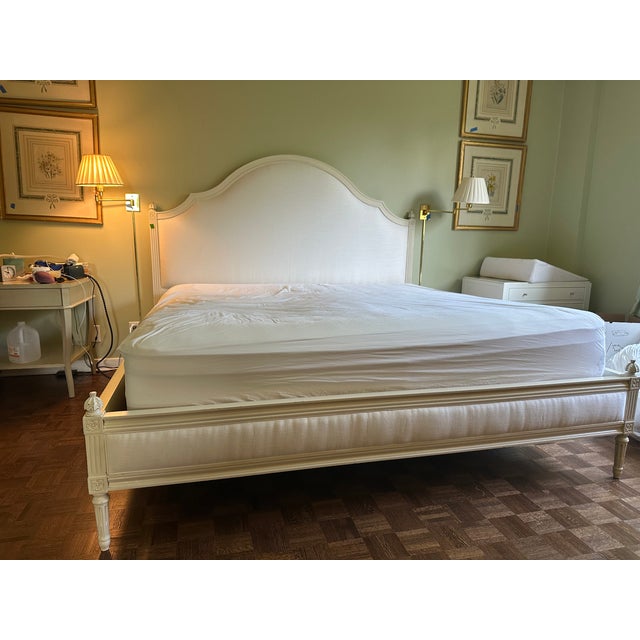 Hickory Chair Furniture Company Simone Upholstered King Bed For Sale - Image 4 of 4