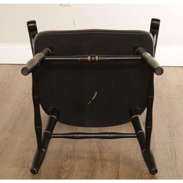 Moravian Seminary For Girls Black Painted Windsor Armchair For Sale - Image 12 of 13