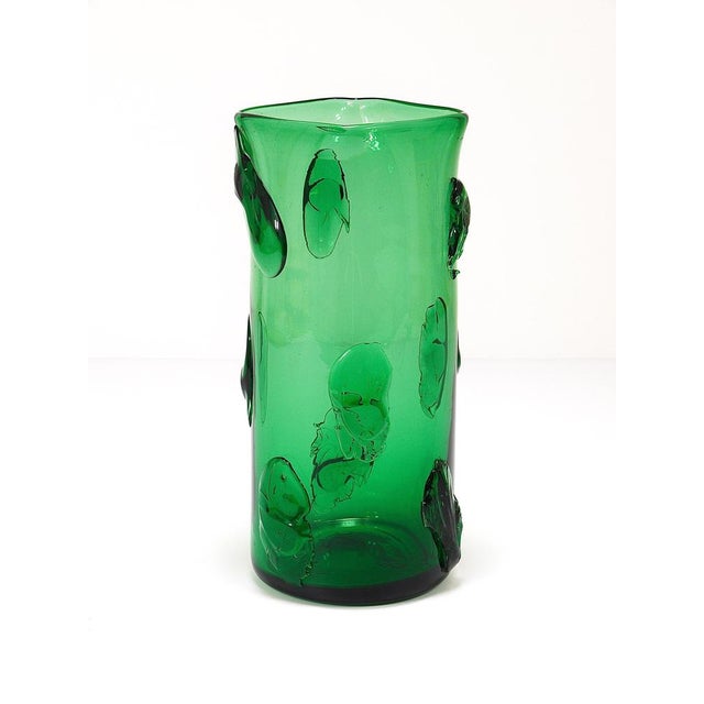 Large Empoli Green Glass Vase, Italy, 1960s For Sale - Image 17 of 18