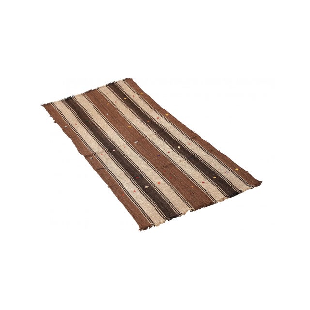 Vintage handwoven wool kilim rug from Kars region of Turkey. Approximatelly 50-60 years old. In very good condition. Rare...