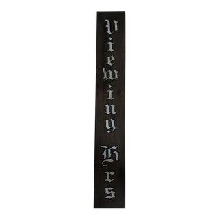 Antique Hospital Viewing Hours Sign For Sale