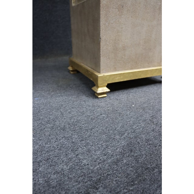 Silver Hollywood Regency Painted Pedestal Stand For Sale - Image 8 of 12