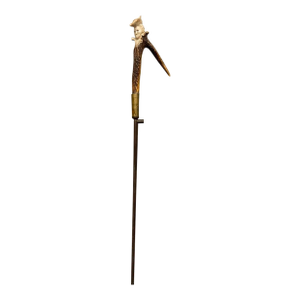 Rare 19th Century Accountant's Cane With Spanish Guard, Circa 1870