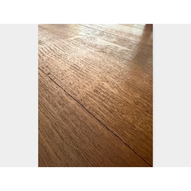 Large Industrial Dining Table Wood and Chrome Base, 1990s For Sale - Image 4 of 9