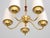 Brass 5-Arm Chandelier with Silk Shades from Asea Belysning, Sweden, 1950s For Sale - Image 11 of 12