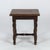 English oak square stool with turned legs and H-stretcher, circa 1890. height: 15 in. 38 cm., width: 14 in. 35.5 cm.,...