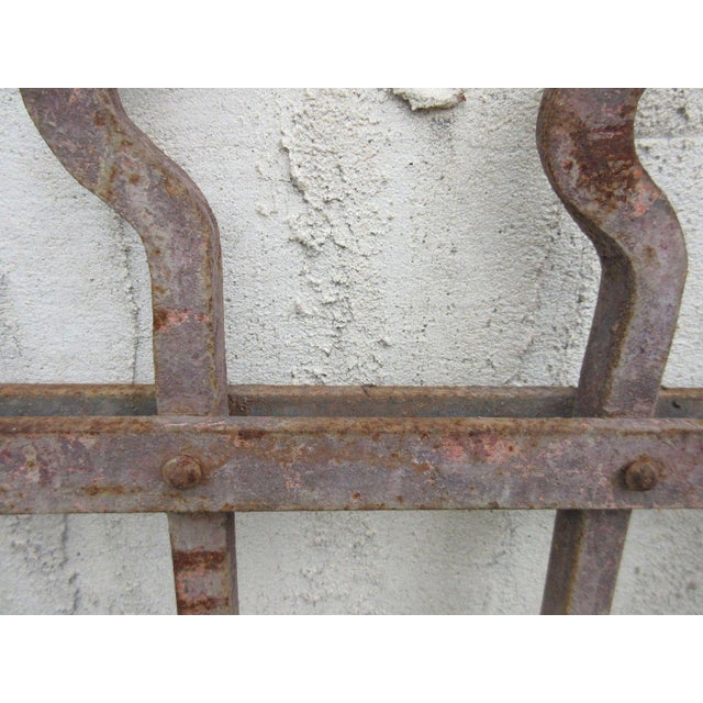 Metal Antique Victorian Iron Gate For Sale - Image 7 of 7