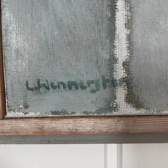 Mid-Century Modern Mid Century Swedish Modernist Oil Painting "Fågelbo" by Lennart Wennersten For Sale - Image 3 of 10