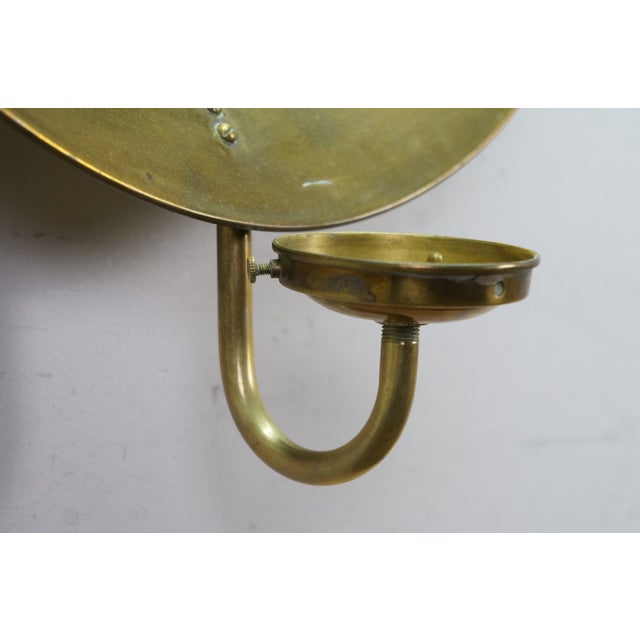 Late 20th Century AA Imports Brass Kerosene Hurricane Oil Lantern Sconce W Backplate Reflector For Sale - Image 10 of 17