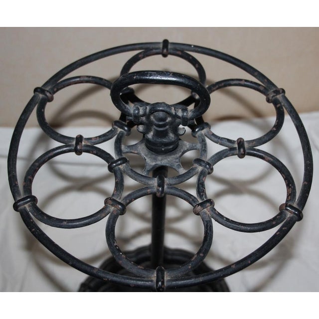 French vintage cast iron umbrella stand Hall stand Iron patio Umbrella holder Walking cane stand Walking stick holder...