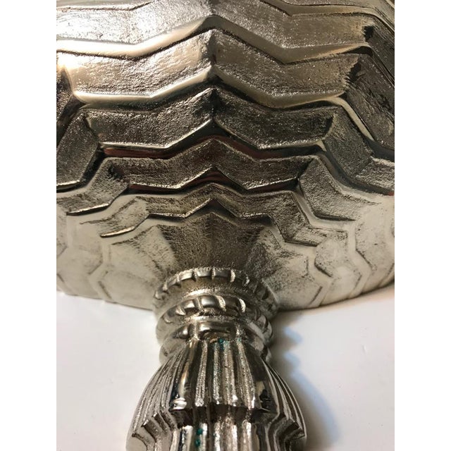 Metal French Art Deco "Waterfall" Sconces Signed by Sabino - a Pair For Sale - Image 7 of 10