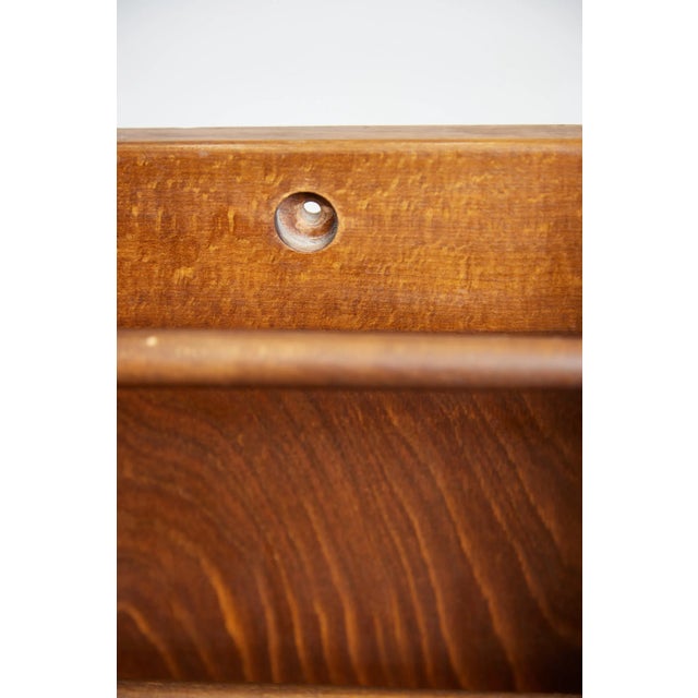 Brown 1950s Danish, Mid Century Wall-Mounted Teak Plate Rack For Sale - Image 8 of 13