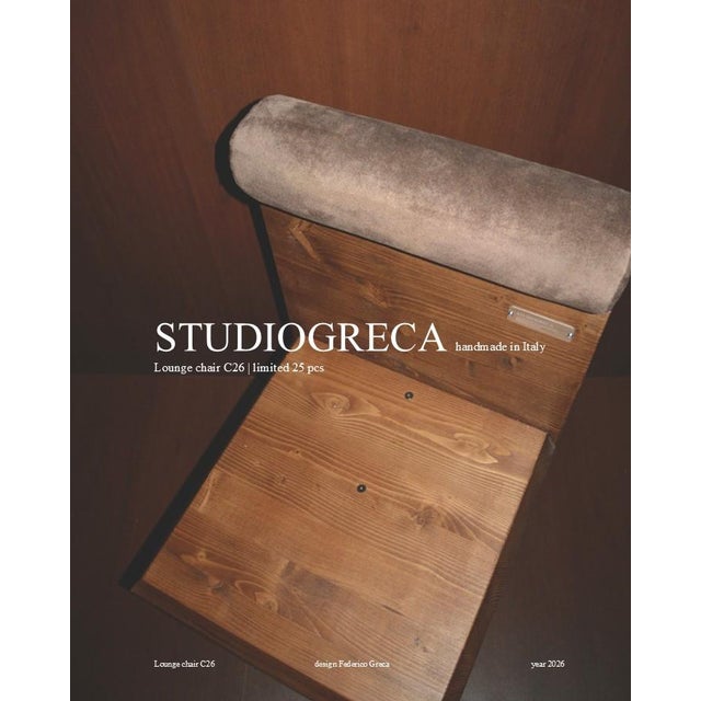Lounge chair c26 | limited edition of 25 studio greca (2026) | represented by atelier jespers (brussels) + novalis (hong...