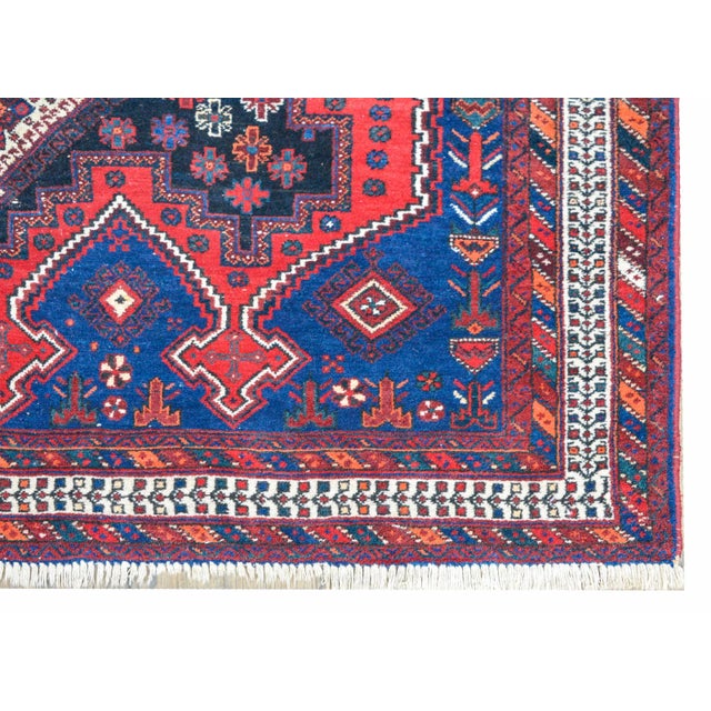 Vintage Mid Century Mazlaghan Rug For Sale - Image 9 of 12