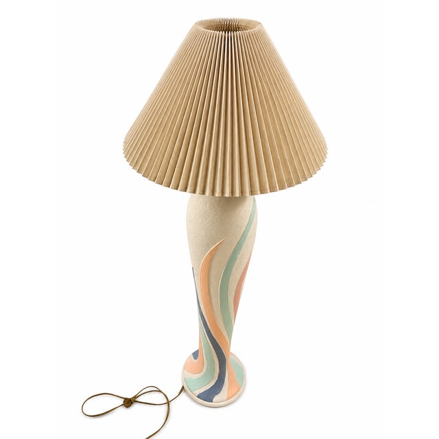 1980s Postmodern Plaster Floor Lamp For Sale In Las Vegas - Image 6 of 7