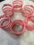 Modern Vintage Pink Spring Napkin Rings Set of 6 For Sale - Image 3 of 9