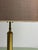 Hollywood Regency Brass Column Table Lamp attributed to Maison Jansen France, 1970s For Sale - Image 10 of 15