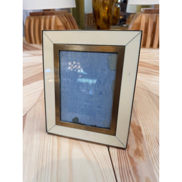 Ivory and Brass Picture Frame For Sale In Los Angeles - Image 6 of 6