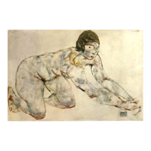 1981 Egon Schiele 29 Erotic Drawings Kneeling Nude