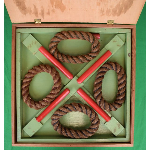 Abercrombie & Fitch 1940s Box Set of the B.G.L. Deck Quoits Made in England For Sale - Image 10 of 12