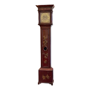 18th Century George II Red Chinoiserie Clock