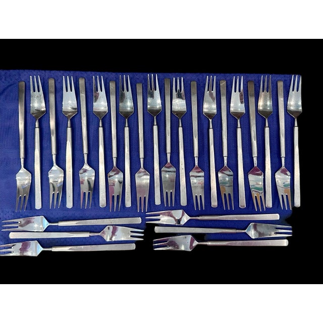 165-Piece Obelisk Stainless Steel Flatware Set by Erik Herløw for Copenhagen Cutlery For Sale - Image 4 of 11