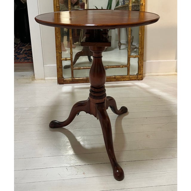 Wood 18th C. American Philadelphia Style Mahogany Tilt Top Table For Sale - Image 7 of 12