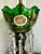 Antique Emerald Green Glass Luster Table Lamps With Crystal Prisms - a Pair For Sale - Image 9 of 12