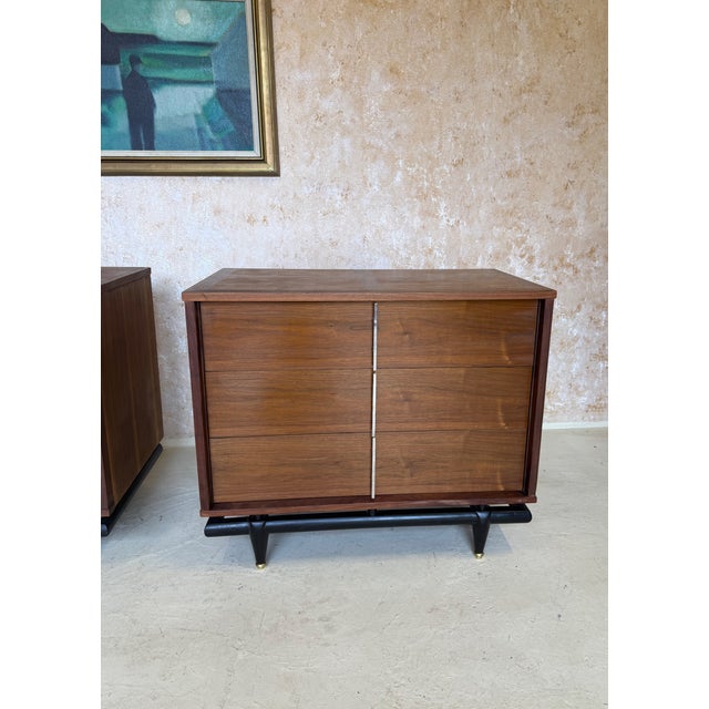 1950s Pair of Kent Coffey Small Chest of Drawers, American Mid-Century Modern For Sale - Image 5 of 17