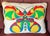 Mid-Century Modern rectangular accent pillow with quilted Mod graphic butterfly design circa 1970. Box construction with...