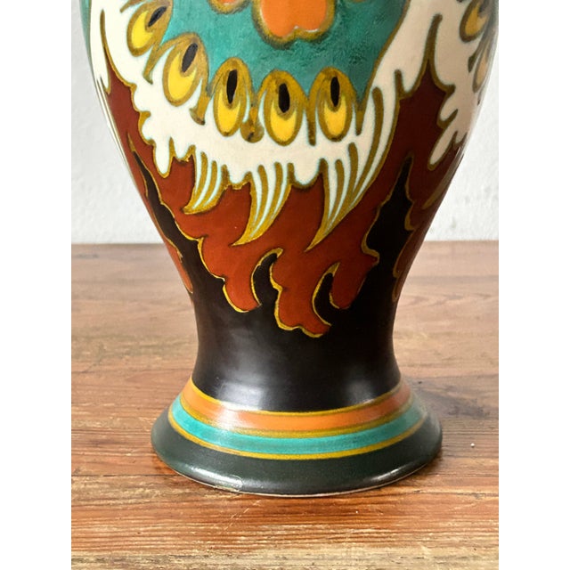 Vintage Dutch Art Deco Vase by Plateelbakkerij Zuid-Holland, 1920s For Sale - Image 6 of 9