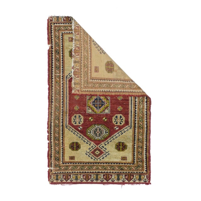 Antique Turkish Anatolian Rug 1'9'' x 2'10'' For Sale - Image 4 of 10