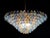 Gold Sapphire Colored Murano Glass Poliedri Chandelier For Sale - Image 8 of 15