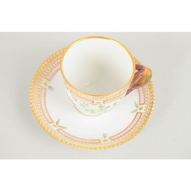 Royal copenhagen flora danica demitasse cup with saucer, 1960s elegant demitasse cup with matching saucer from the iconic...